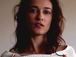 Wet petite teen Sophie Limma sensual posing action and she warmed up body